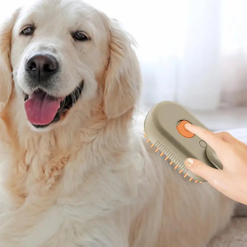 Electric Cat and Dog Steam Brush – 3-In-1 Pet Grooming Comb with Water Spray for Cats and Dogs, USB Rechargeable