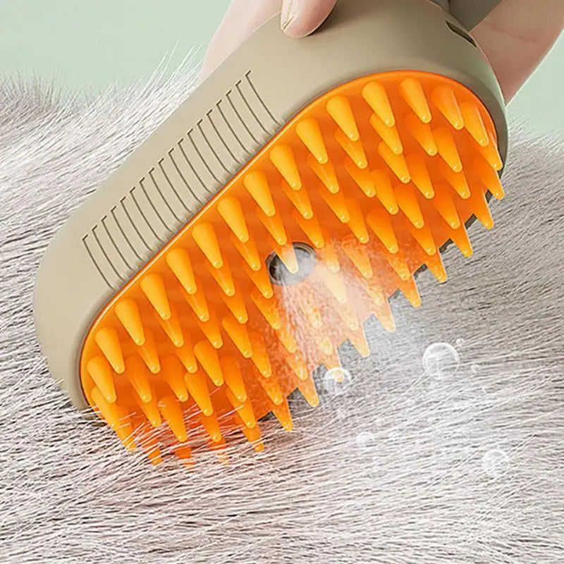 Electric Cat and Dog Steam Brush – 3-In-1 Pet Grooming Comb with Water Spray for Cats and Dogs, USB Rechargeable