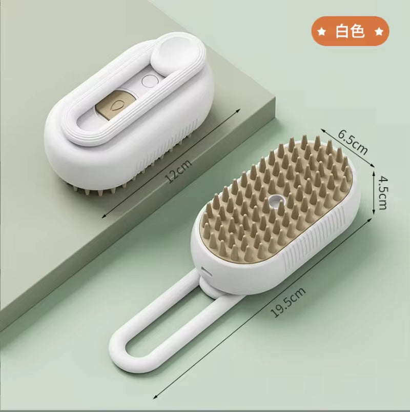 Electric Cat and Dog Steam Brush – 3-In-1 Pet Grooming Comb with Water Spray for Cats and Dogs, USB Rechargeable